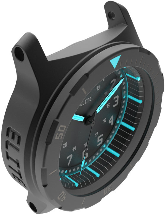 REDTIM 3D90 rehaut in three-quarter view — vertical wall with raised 3D luminescent markers